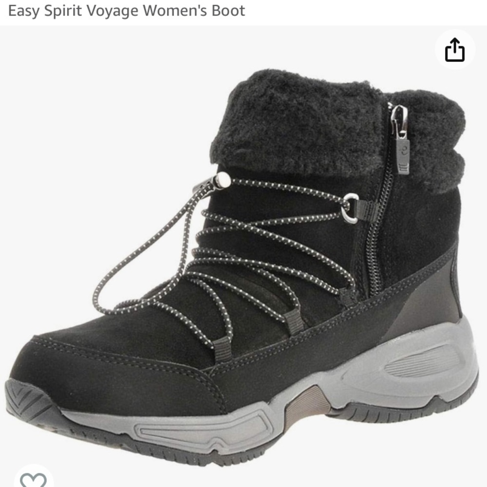 NWT Easy Spirit Womens Voyage Winter Boots size 12 black